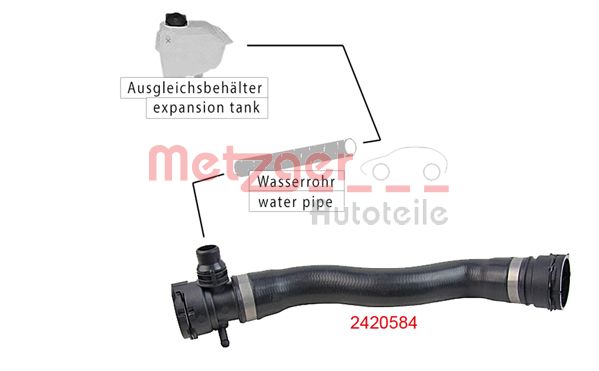METZGER 2420584 Kühlerschlauch